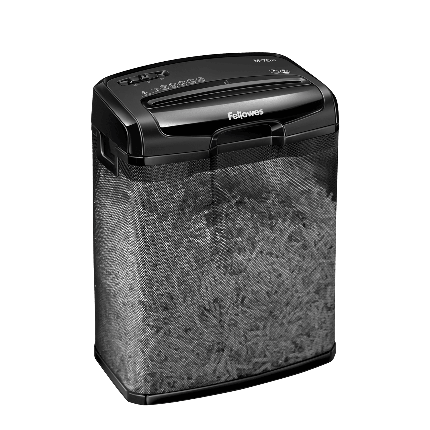 Знищувач M-7Cm, 7 аркушів, секр. P-4, фрагменти 4х35мм, кошик 13 л. Fellowes f.U4701801